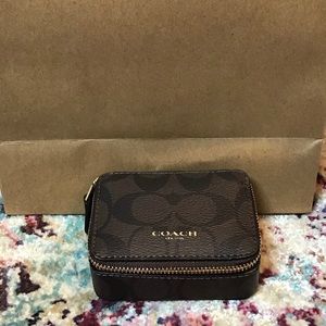 New COACH Signature Mini Travel Case